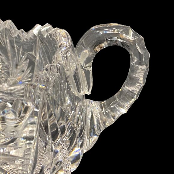 Antique American Brilliant Period Cut Glass ABP 2 Pc Set Sugar Bowl & Creamer - Picture 7 of 16